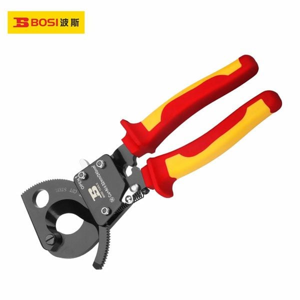  Kìm cắt cáp có bánh răng cách điện VDE 12.5 inch/312.5mm BOSI BS600204 