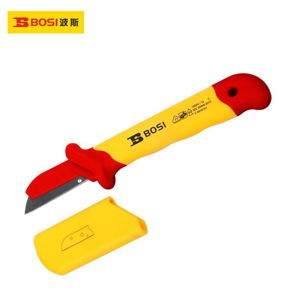  Dao cắt cáp dẹt thẳng có vỏ bọc cách điện VDE 50x180mm BOSI BS600208 