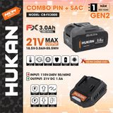  Combo pin 10cell-3.0Ah sạc 1.5Ah Hukan CB-FX3000 