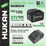  Combo pin 15cell-6.0Ah sạc 1.5Ah Hukan CB-FX6000 