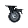 Bánh xe CSPS 300kg đế xoay khóa màu đen - D320083-BX