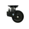 Bánh xe CSPS 350kg, lò xo giảm xóc, đế xoay không khóa màu đen - D320102-BX