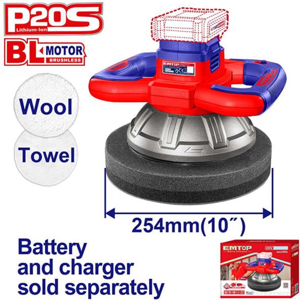  Máy đánh bóng dùng pin 20V-254mm EMTOP ELOP202548 
