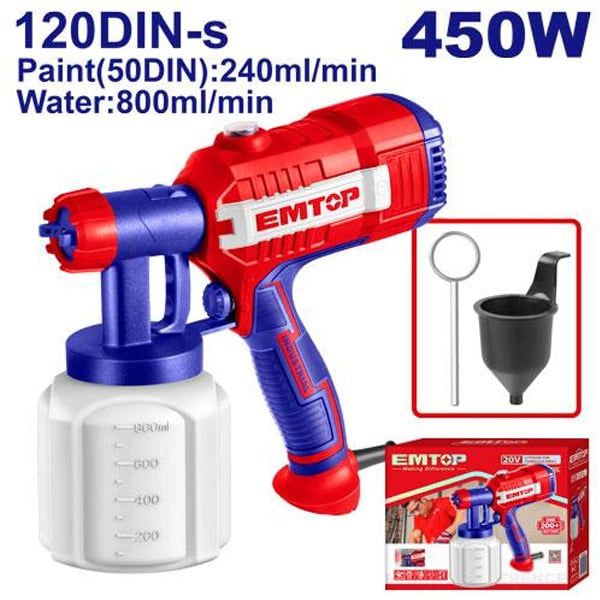  Súng phun sơn dùng điện 450W EMTOP ESGN35001 