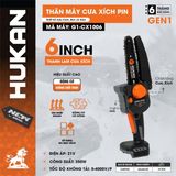  Máy cưa xích mini dùng pin 21V-6inch Hukan G1-CX1006 (SOLO) 