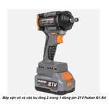  Máy vặn vít và vặn bu lông 2 trong 1 dùng pin 21V Hukan G1-X4 