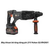  Máy khoan bê tông dùng pin 21V Hukan G2-RH2601 