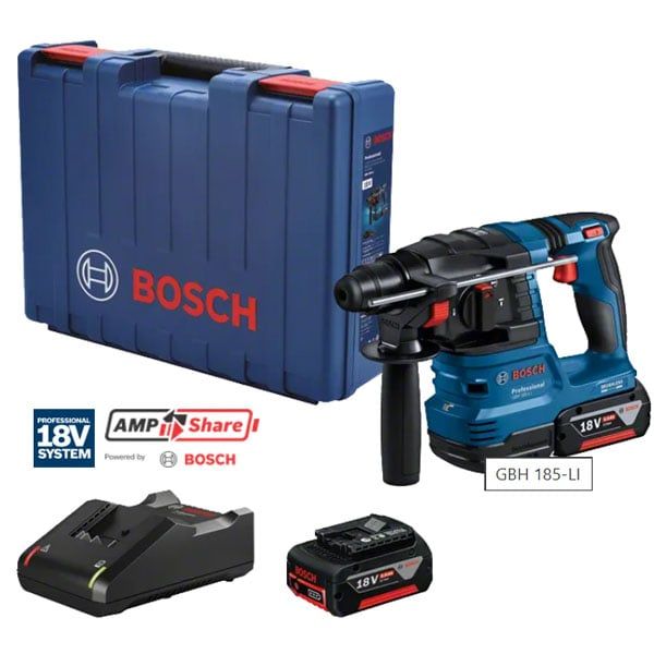  Máy khoan bê tông dùng pin 18V Bosch GBH 185-LI 