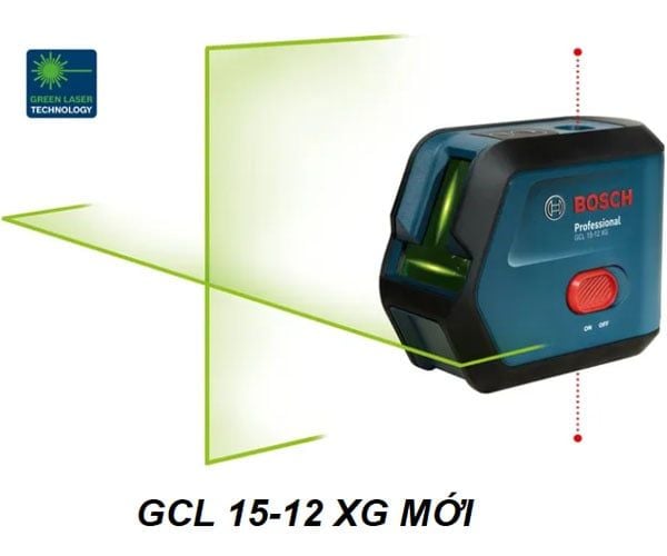  Máy cân mực Laser 2 tia xanh Bosch GCL 15-12 XG MỚI 