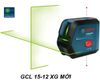  Máy cân mực Laser 2 tia xanh Bosch GCL 15-12 XG MỚI 
