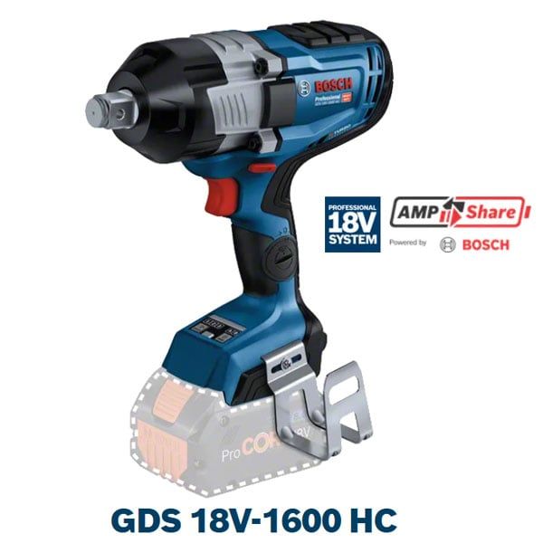  Máy vặn bu lông động lực dùng pin 18V Bosch GDS 18V-1600 HC (SOLO) 