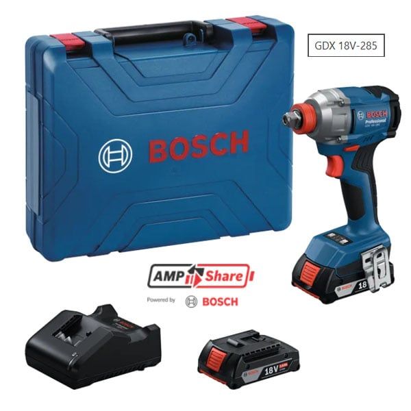  Máy vặn vít và vặn bu lông động lực dùng pin 18V Bosch GDX 18V-285 