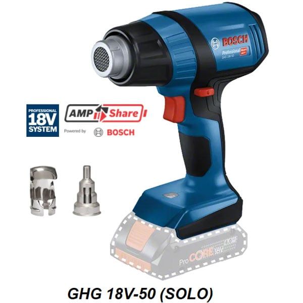  Máy khò hơi nóng dùng pin 18V Bosch GHG 18V-50 (SOLO) 