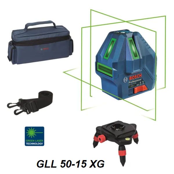  Máy cân mực Laser 5 tia xanh Bosch GLL 50-15 XG 