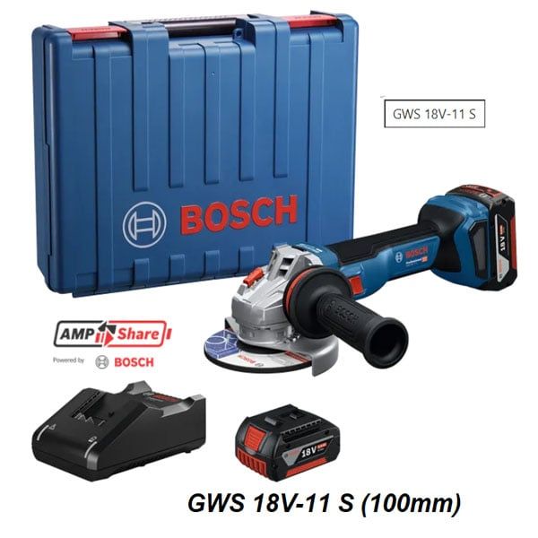  Máy mài góc dùng pin 18V Bosch GWS 18V-11 S 100mm 