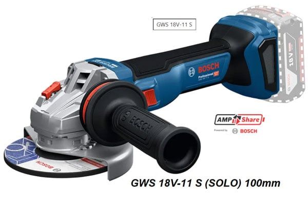  Máy mài góc dùng pin 18V Bosch GWS 18V-11 S (SOLO) 100mm 