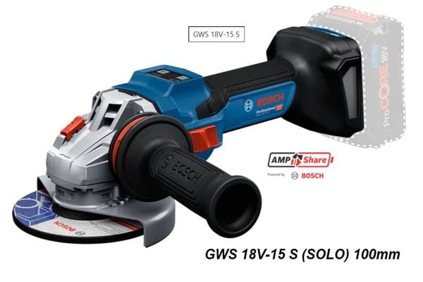 Máy mài góc dùng pin 18V Bosch GWS 18V-15 S (SOLO) 100mm 