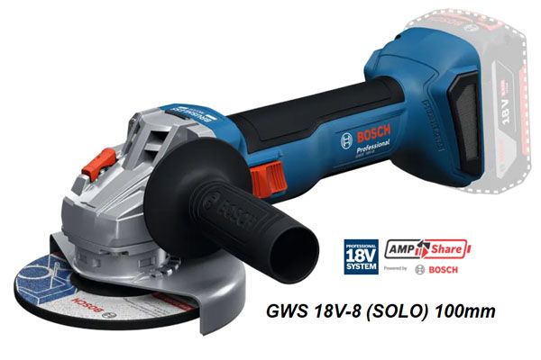  Máy mài góc dùng pin 18V Bosch GWS 18V-8 (SOLO) 100mm 