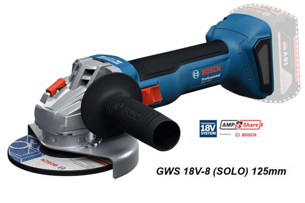  Máy mài góc dùng pin 18V Bosch GWS 18V-8 (SOLO) 125mm 