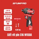  Máy vặn vít dùng pin 16V SFUNPRO S16 M150A 