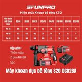  Máy khoan bê tông dùng pin 20V SFUNPRO S20 DCD26A 