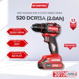  Máy khoan búa dùng pin 20V SFUNPRO S20 DCR13A 2A 