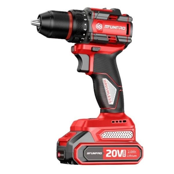  Máy Khoan Động Lực Dùng Pin SFUNPRO S20 DCR13A 20V 60Nm 13mm (Kèm 2 Pin 2.0Ah và Sạc) 