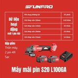  Máy mài góc dùng pin 20V SFUNPRO S20 L100GA 