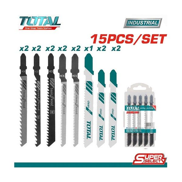  Bộ 15 lưỡi cưa lọng nhôm, gỗ và kim loại Total TAC1501 