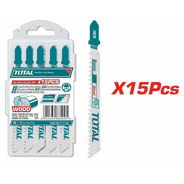  Bộ 15 lưỡi cưa lọng gỗ 8TPI Total TAC151111C 