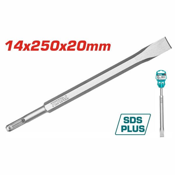  Mũi đục dẹp SDS Plus 14x250x20mm Total TAC15121411 