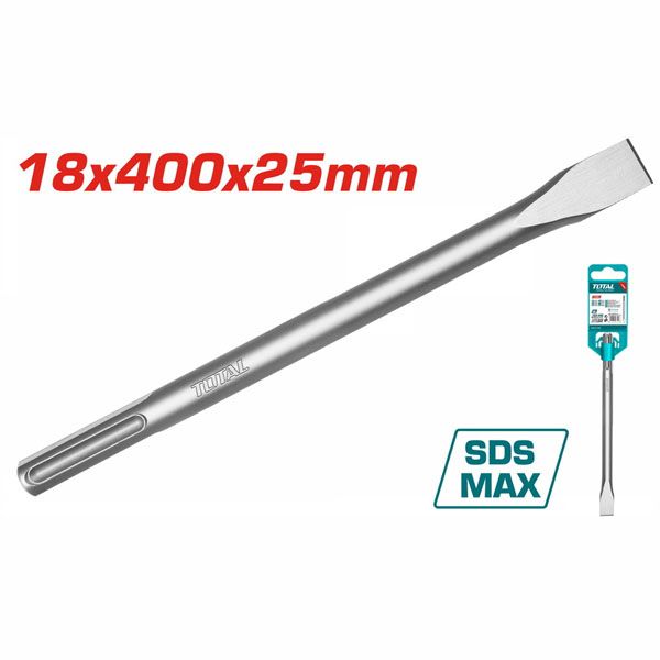  Mũi đục dẹp SDS Max 18x400x25mm Total TAC15221821 