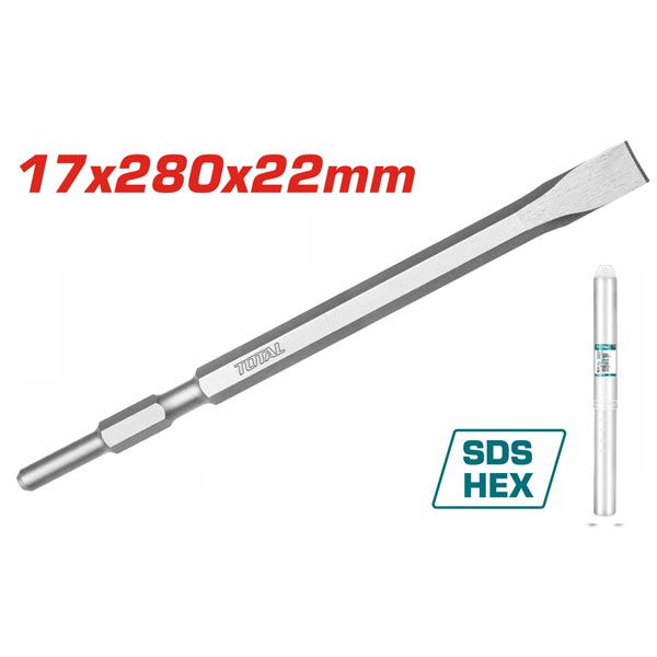  Mũi đục dẹp lục giác 17x280x22mm Total TAC153172 