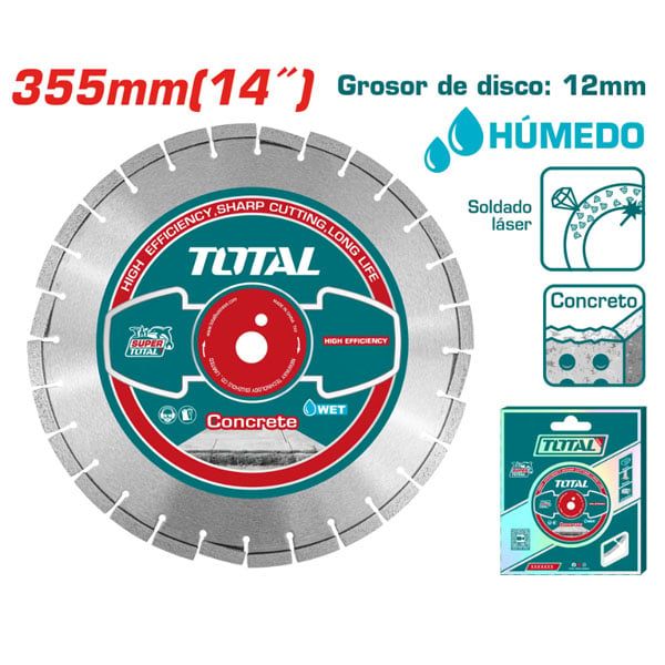  Đĩa cắt bê tông hàn laser 355mm Total TAC2113552 