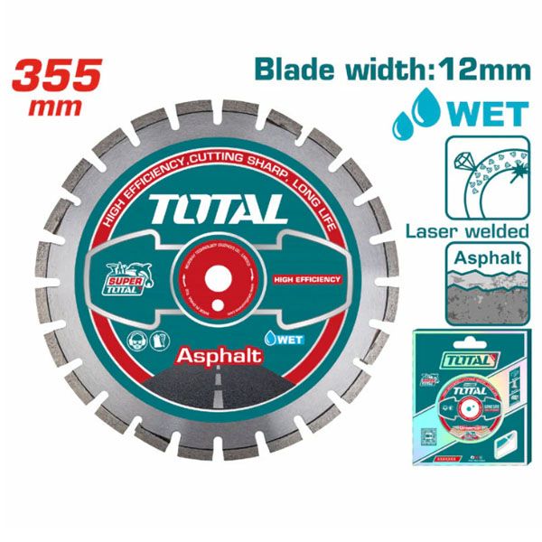  Đĩa cắt nhựa đường hàn laser 355mm Total TAC2113553 