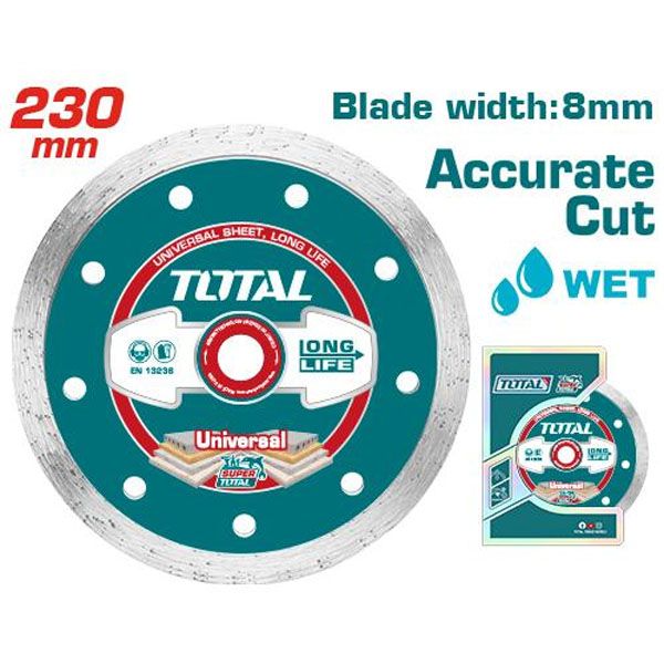  Đĩa cắt gạch ướt phủ hợp kim 230mm Total TAC2122303 