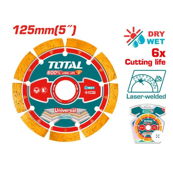  Đĩa cắt gạch hàn laser 125mm Total TAC2171251 