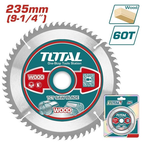  Lưỡi cưa gỗ TCT 235mm Total TAC231623 