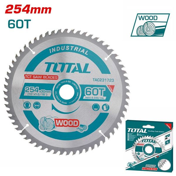  Lưỡi cưa gỗ TCT 254mm 60T Total TAC231723 