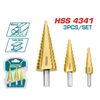 Bộ 3 mũi khoan bậc thang Total TAC80401