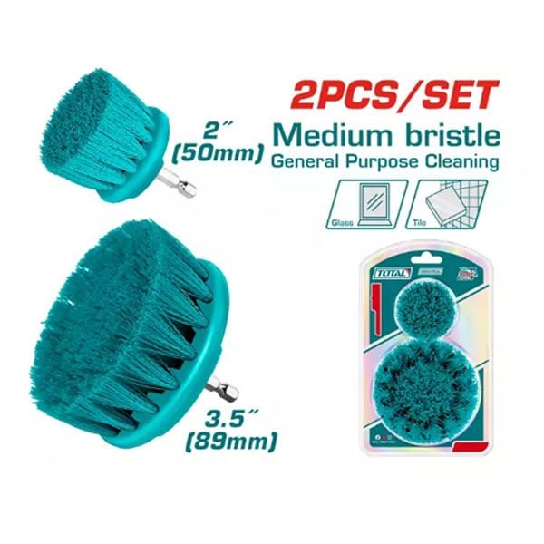  Bộ 2 bàn chải sợi dẻo 2inch và 3.5 inch Total TACM2235 