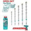 Bộ 5 mũi khoan bê tông, tường chuôi lục giác Total TACSD6055