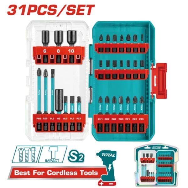  Bộ 31 mũi bắt vít và đầu bắn tôn Total TACSDL11306 