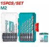  Bộ 15 mũi khoan HSS M2 Total TACSDL51508 