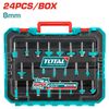 Bộ 24 mũi phay gỗ 8mm mũi Total TACSR12408