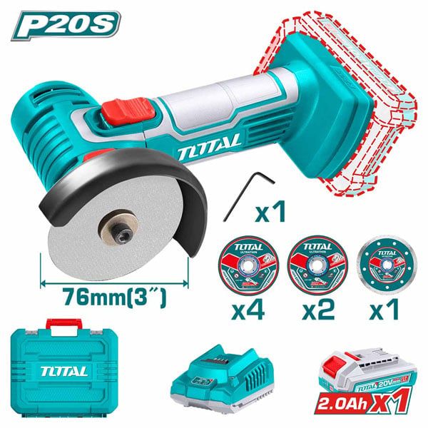 Máy cắt và mài mini dùng pin 20V Total TAGLI76012 