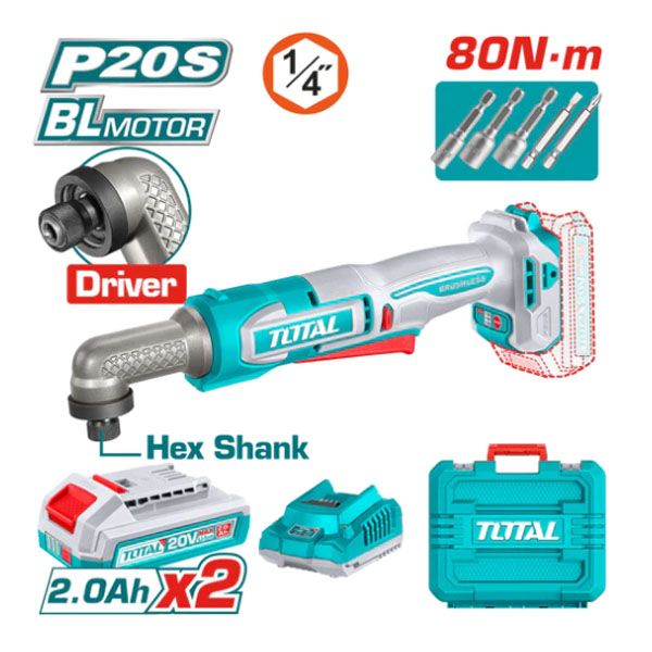  Máy vặn vít góc dùng pin 20V Total TAIRLI208 