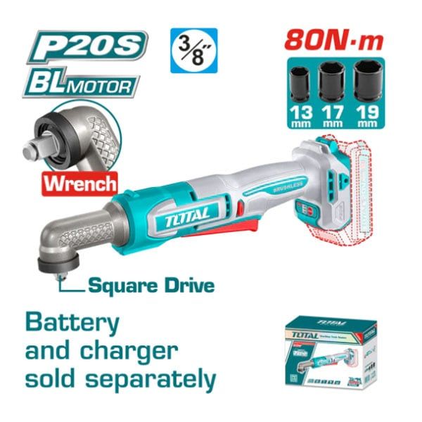  Máy vặn bu lông góc dùng pin 20V Total TAIWLI2081 