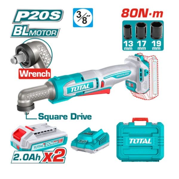  Máy vặn bu lông góc dùng pin 20V Total TAIWLI208 