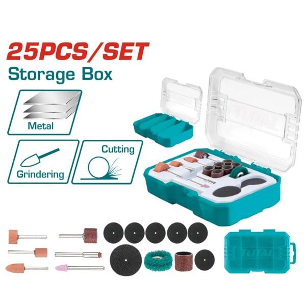 Bộ 25 linh kiện máy mài khuôn mini Total TAKMG5024